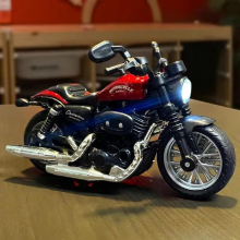 1:14 Simulation Motorcycle Pull Back Alloy Car Model Light Sound Effects Racing Motorcycle Collection Ornaments