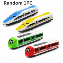 Train Model Toys Random Pull Back Children Dolls Kids Plastic High-Speed Rail Trains Educational Toy Puzzle