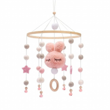 7Pc Assembly Rattles Bracket SetInfant Crib Mobile Bed Bell Bracket Protection Newborn Baby Toys Wooden Bed Bell Accessories