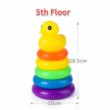 Animal Rainbow Stacking Ring Tower Stapelring Kids Montessoris Toys Early Education Teaching Aids Wood Baby Toys Gift Stack