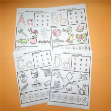 Alphabet Worksheets 26 Letters From-A-to-Z Practice Paper Preschool English Homework Workbook coloring alphabet books for kids
