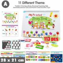 Montessori Paste Sticker Book Children Toys My First Busy Book Preschool Cognitive Quiet Book Educational Toys For Children