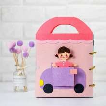 DIY Cloth Reading Books Montessori Baby Busy board Toddler Early Cognitive Educational Habits Knowledge Develop With Glue Sticks