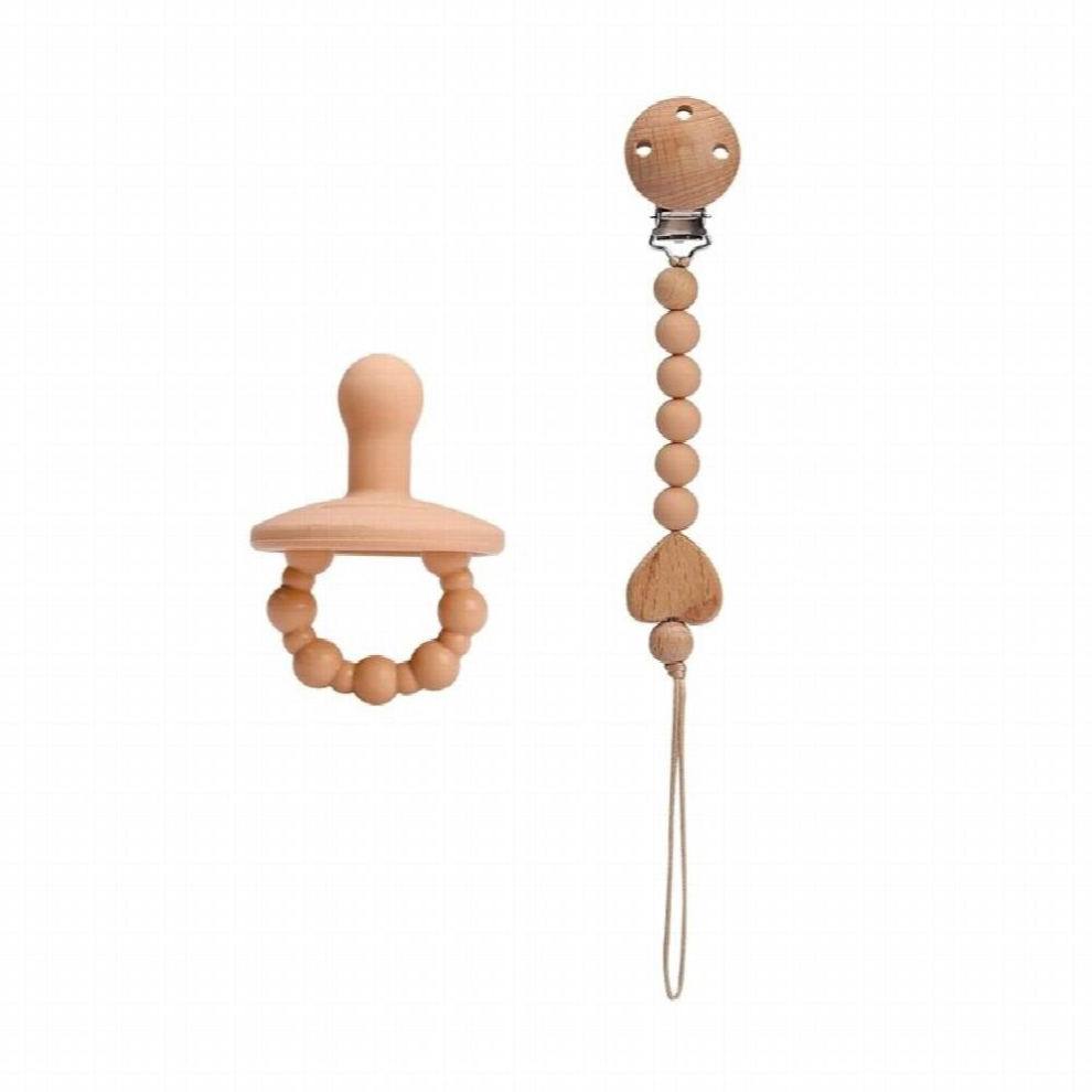 Pacifier Clips Chain Silicone Beads BPA Dummy Clip Holder Soother Chains Baby Teething Toys Chew Pacifier Chain BPA