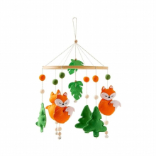 Baby Animal Bed Bell Rattles Mobile Toys Soft Plush Balls Bear Fox Musical Box Newborn Babies Accessories Birth