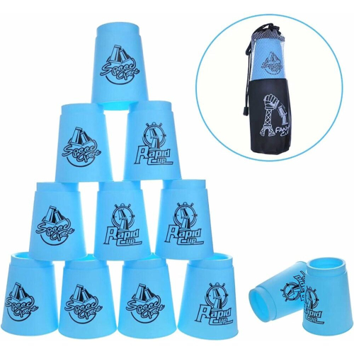 Quick Stack Cups 12 Pack Stacking Cups Children Classic Stack Speed Training Game Toys for Boys Girls 2
