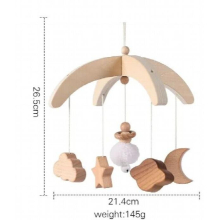 Lets Make Baby Wooden Bed Bell Bracket Mobile Hanging Rattles Toy Hanger Kid Crib Mobile Bed Bell Toy Plastic Bracket