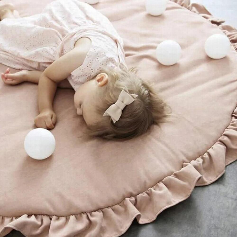 Play Mat Cartoon Animal Baby Mat Newborn Infant Crawling Blanket Cotton Round Floor Carpet Rugs Mat for Kids Room Nursery Decor