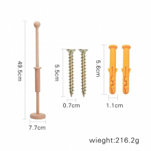 1Pc Baby Wooden Wall Bed Bell Bracket Mobile Hanging Rattles Toy Hanger Baby Crib Mobile Bed Bell Holder Arm Bracket Accessories