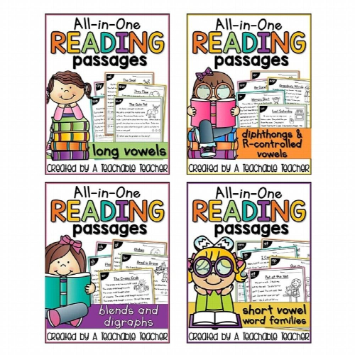 4books/set Phonics Reading Comprehension Passages practice phonics skill learning classroom for kid 1