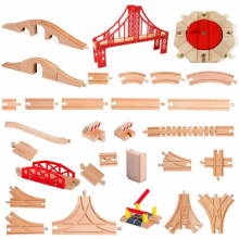 All Kinds Wooden Track Railway Toys Beech Wooden Train Track Accessories fit for Tracks Educational Toys for Children