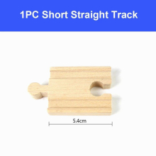 DIY Wooden Railway Track Toy Universal Accessories Wood Track Educational Rail Train Toys for Children