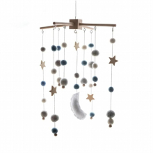 Baby Mobile Hanging Rattles Toys Wind-up Music Box Hanger DIY Hanging Baby Crib Mobile Bed Bell Wood Toy Holder Arm Bracket