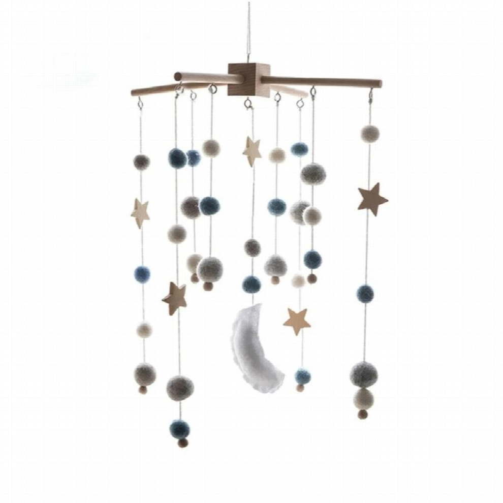 Baby Mobile Hanging Rattles Toys Wind-up Music Box Hanger DIY Hanging Baby Crib Mobile Bed Bell Wood Toy Holder Arm Bracket