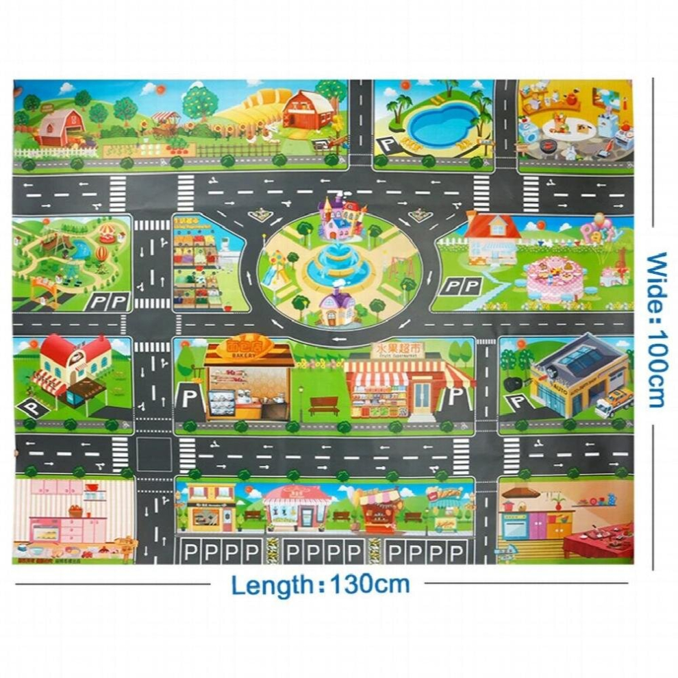 Road Carpet for Kids Play Mat Children Traffic Map Boy and Girls Toy Mats Cartoons City Rug Boys Toys Carpet Baby Playing