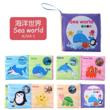 Enlightenment Early Education Baby Cloth Book English Animal Transportation Cognitive Books Baby Cloth Book