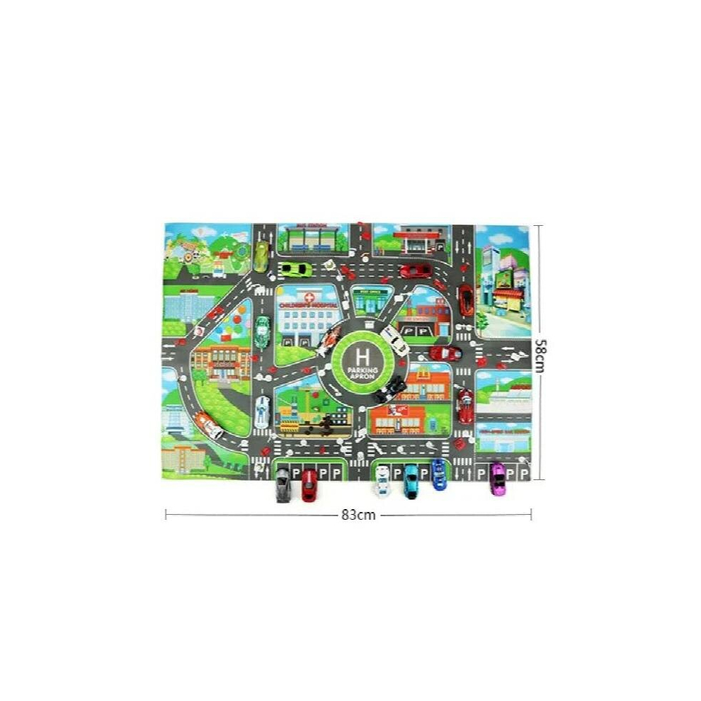 Baby Play Mat Road Map for Kids Cartoon Plastic Thin Traffic Rug Little Boys Girls Toys Playmat Babies Playing Educational Mat