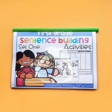 First Sentence Building Worksheets Preschool Learn English reading Books Passages writing Workbooks Kids