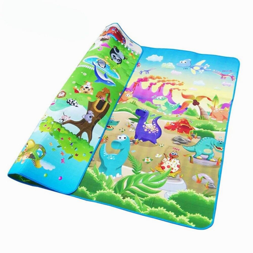 Double Surface Baby Carpet Rug Dinosaur Developing Mat for Children Game Pads Foldable Baby Play Mats 0.5cm Thick Crawling Mats