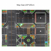 Waterproof Non-woven 130*100CM Large City Traffic Car Park Play Mat Kids Playmat Pull Back Car Toys for Childrens Mat