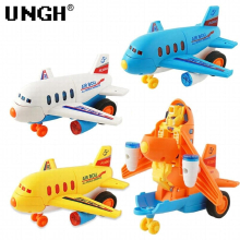 4pcs/Set Inertial Deformation Airplane One Step Transformation Robot Vehicle Transport Toys for Children Kids Gift