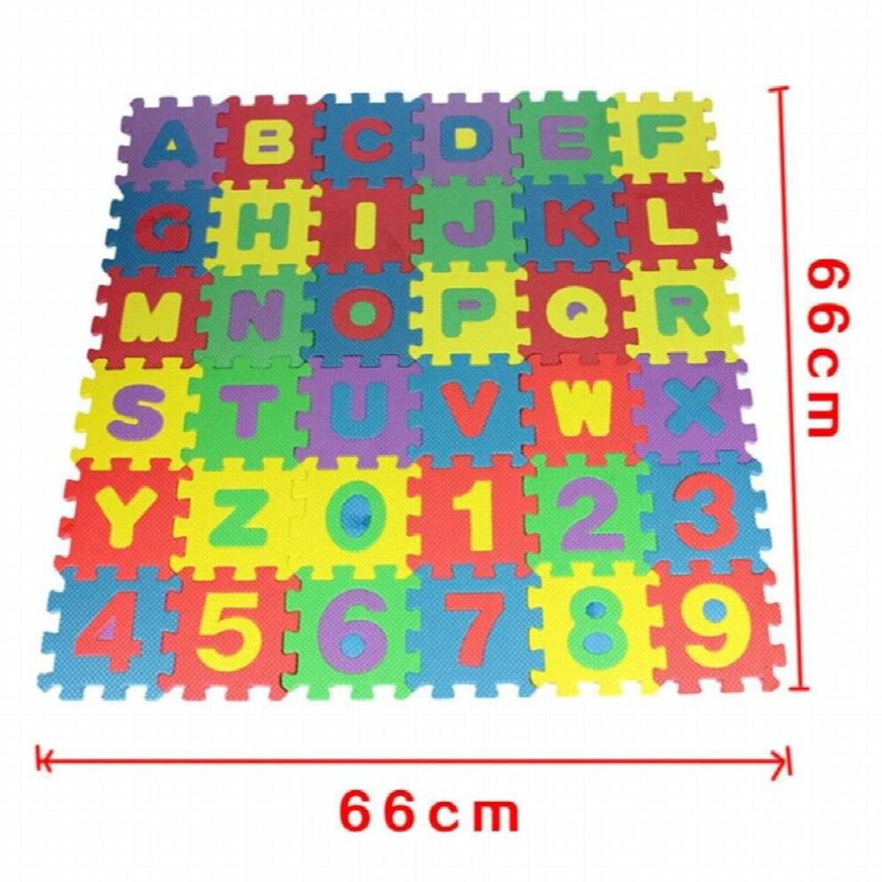 36pcs Small Pieces Of Mats Double-sided Use Baby Alphabet Number Literacy Puzzle Mat Soft Crawling Mat Indoor Floor Foam Mat