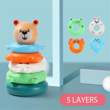 Stacking Toy Baby Rainbow Circle Childrens Stacking Circle Puzzle Early Education Ring Colors Baby Doll Toys For 0 6 12 months