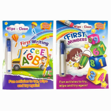 2 Books/Set Arabic Letters and Numbers Learning and Writing Rewritable Practice Copybook for Kindergarten Preschool Kids