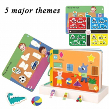 Montessori Quiet Book Children Toy Paste Book My First Busy Book Animal Numbers Matching Puzzle Game Educational Toy Gift
