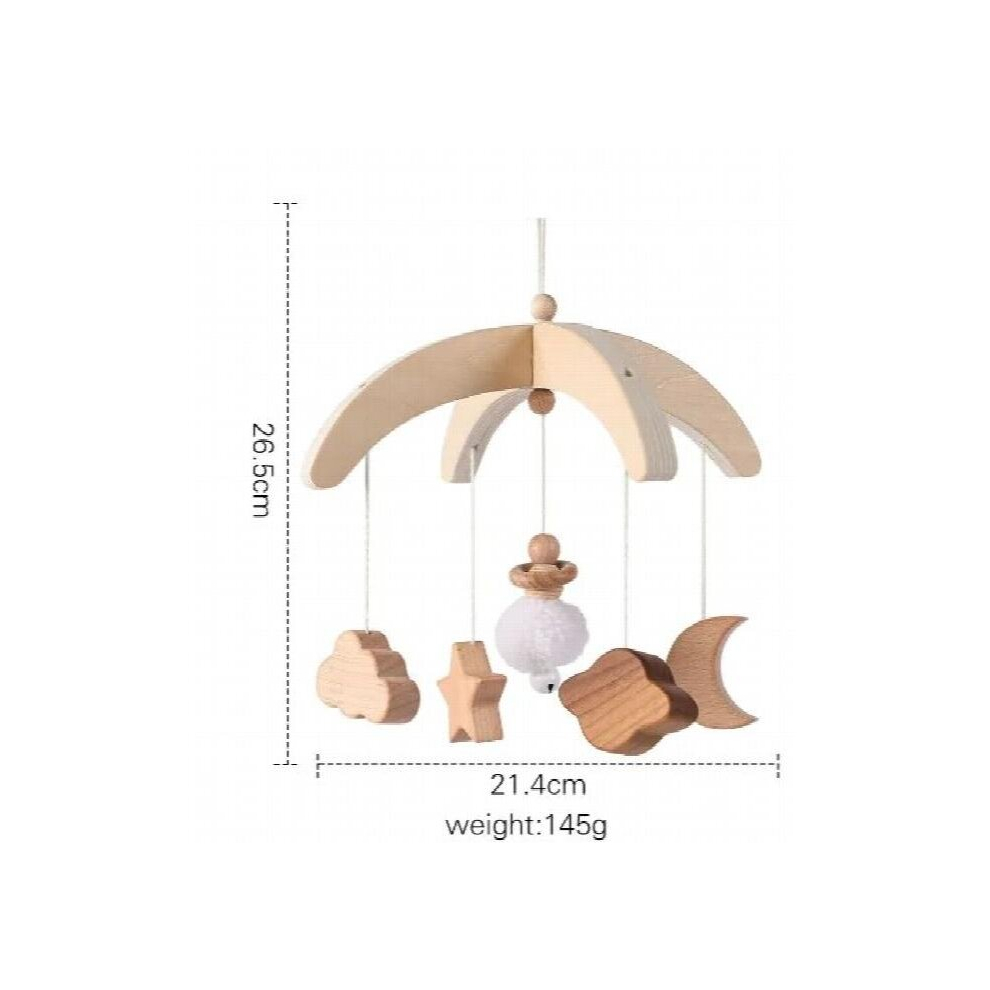 Lets Make Baby Wooden Bed Bell 360 Degree Rotating Bracket Mobile Hanging Rattles Toys Hanger Baby Crib Mobile Bed Bell Bracket