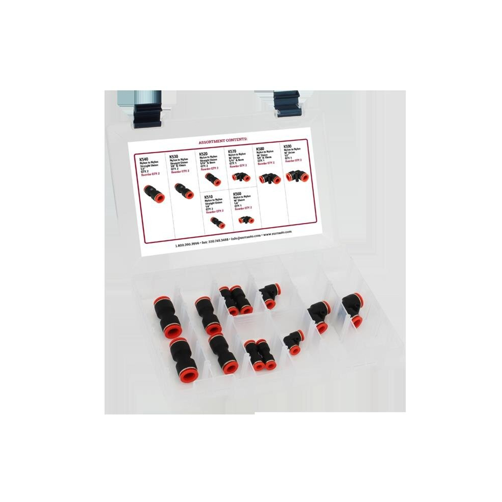 Nylon Fuel Line Union Assortment Kit 780257811849
