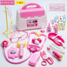 Childrens Simulation Doctor Toy Suit Medicine Kit Toolbox Girl Nurse Boy Stethoscope Injection Toy Role Playing Play House Toy