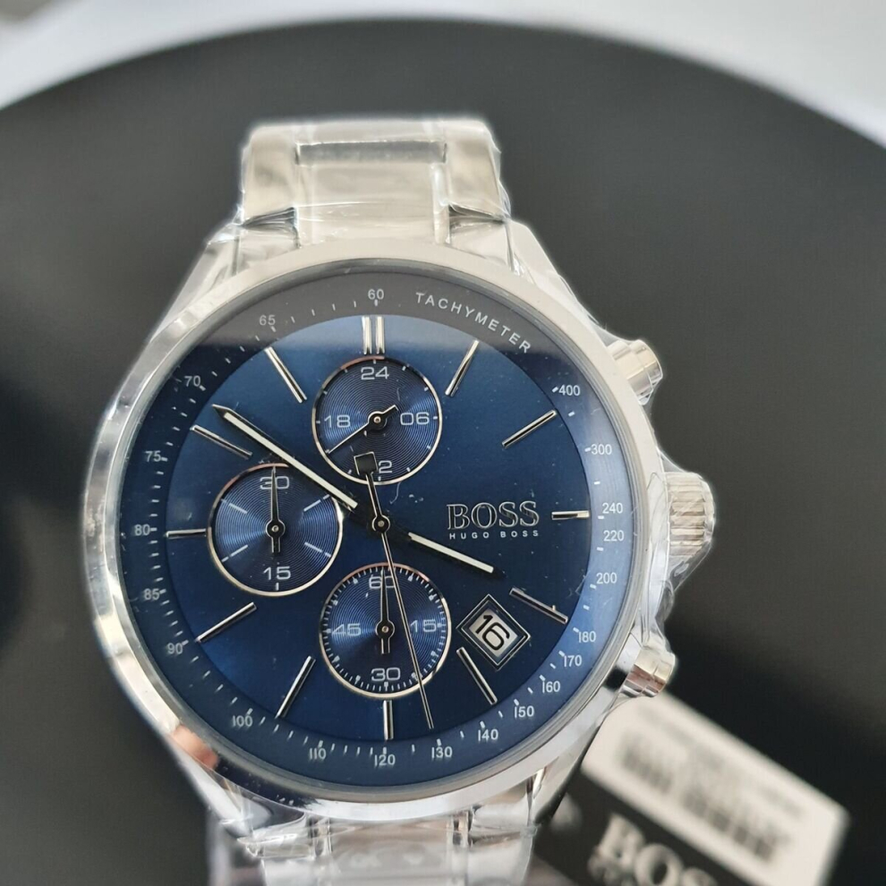 HUGO BOSS GRAND PRIX HB1513478 Blue Silver Men's Chronograph Watch