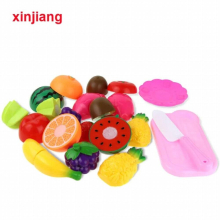 Kitchen Toys Shopping Cart Pretend Play Plastic Food Toy Cutting Fruit Vegetable Food Pretend Play Toys For Children