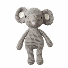 1pc Baby Toy Crochet Rattle Plush Dolls Cartoon Animal Elephant Stuffed Toys Soothing Baby Sleeping Christmas Gift
