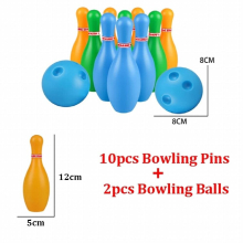12pcs/Set 3 Size 12/15/18cm Parent-child toys Plastic Bowling Toys Educational Toy Funny Children Games Kids Toy Sports ZXH