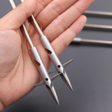 2pcs Outdoor Sports Fishing Darts Stainless Steel Arrow Barb Penetrating Fish Slingshot Stabilized Catapult Shooting Games