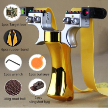 Product Upgrade Outdoor Sports Quick Press Laser Infrared Transmitter Thickened Flat Rubber Band Sport Toy Slingshot