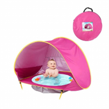 1 Pcs Baby Beach Tent Waterproof Pop Up Sun Awning Tent UV-protecting Sunshelter with Pool Kid Outdoor Camping Sunshade Beach