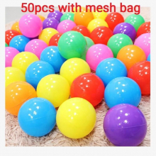 50pcsBaby Ball Pit Balls Colorful Ocean Ball Games for Kids Outdoor Sport Soft Plastic Balls for Children Baby Playpen Tent Pool