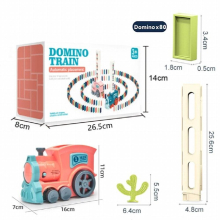 Kids Domino Train Car Set With Sound & Light Automatic Laying Dominoes Brick Blocks Games Stacking Game Educational Toys