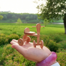 1/12 Scale Wooden Dollhouse Tricycle Model for BJD OB11 Doll Accessories Toy