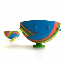 Children Toys Camouflage Bounce Rubber Popping Bowls Novelty Elastic Hip Hop Jumps Fidget Toys Outdoor Fun Sports for Kids