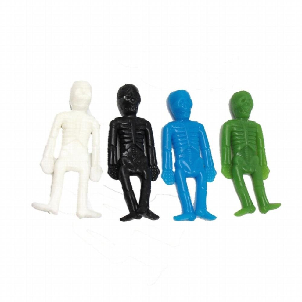 5Pcs Elastically Stretchable Sticky Skeleton Man Skull Spiders Climbing Tricky Hands Gadgets Gag Toys for Halloween Decoration