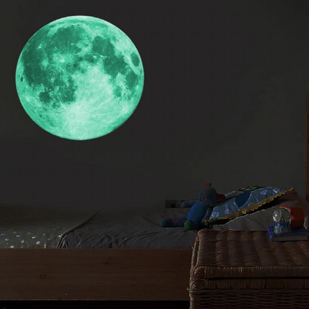 Luminous Moon 3D Wall Sticker for kids room living room bedroom decoration home decals Glow in the dark Wall Stickers