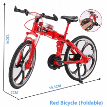 1:10 Mini Alloy Bicycle Model Diecast Metal Finger Mountain Bike Racing Toy Bend Road Simulation Collection Toy For kids Gift