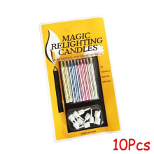 10Pcs/Set Magic Relighting Candles Birthday Cake Party Prank Props Funny Trick Eternal Blowing Candle Creative Toys for Kids XPY