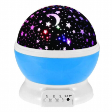 Novelty LED Rotating Star Projector Lighting Moon Starry Sky Children Baby Night Sleep Light Emergency Projection Lamp