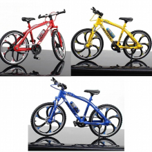 Mini Alloy Finger Bicycle Model Racing Toy Creative Simulation Metal Mountain Bike Set Collection Novelty Gag Toys For Boys