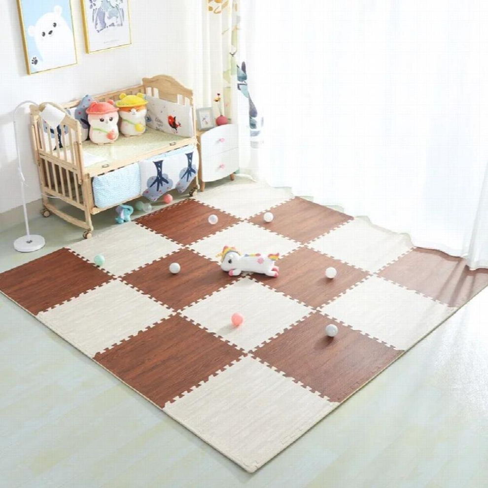 (, 180Cm*180Cm) Baby Foam Puzzle Play Gym Mat Kids Toys Playmat Carpet For Childrens Wooden Interlocking Crawling Exercise Soft Rugs Thicken Red